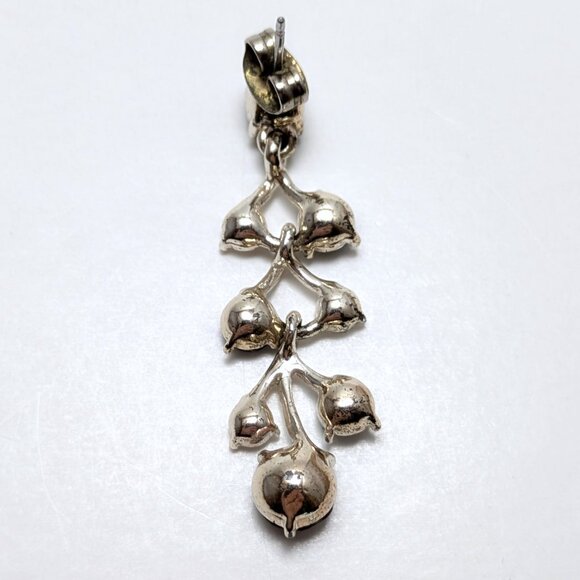 Vtg 90s Silver Plated Crystal Dangle Earrings Long Elegant Evening Formal Prom - Picture 3 of 3